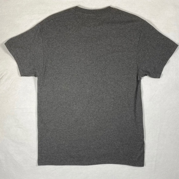 Delta Pro Weight Mens T-Shirt Sz M Gray American Flag Crew Neck Short Sleeve - Picture 2 of 7